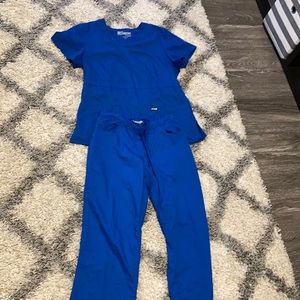 Royal Blue Greys Anatomy Scrub Set
